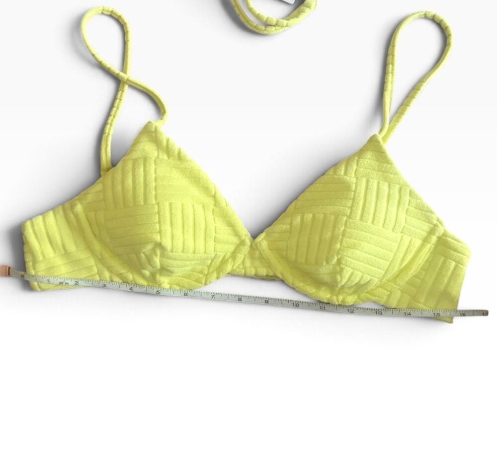 NWT beach riot Camilla Bikini Top in Citrine Crush size xl - runs small